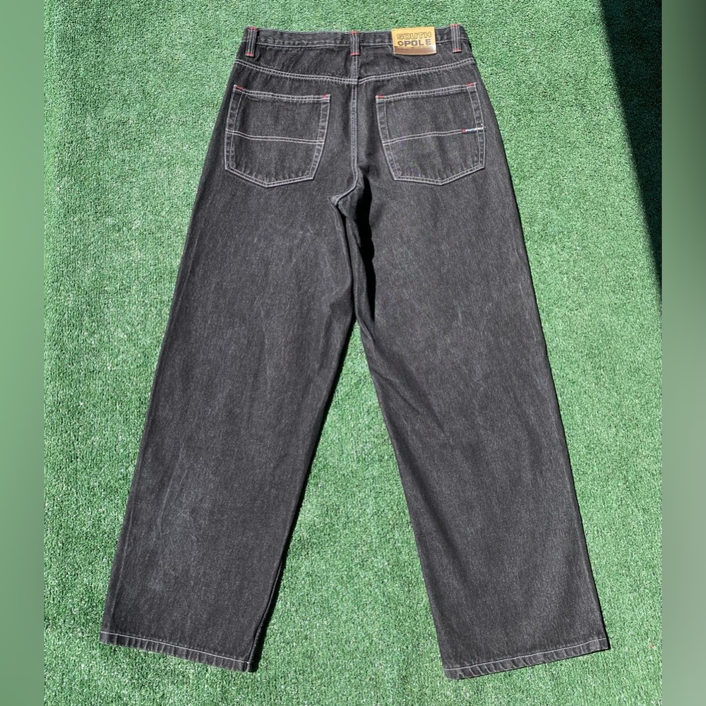 Vintage Y2K Southpole Black Baggy Wide Leg Jeans Men’s Size 35